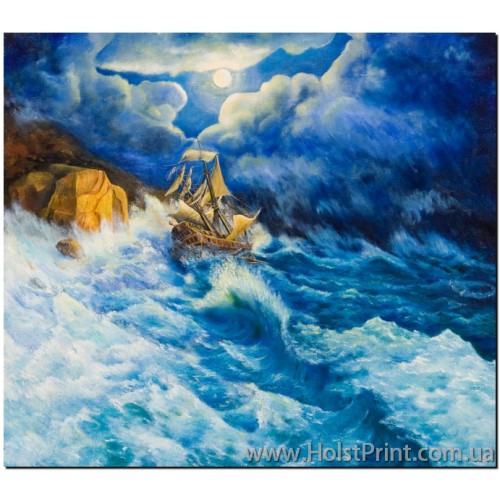 Картины море, Морской пейзаж, ART: MOR888008, , 168.00 грн., MOR888008, , Морской пейзаж картины